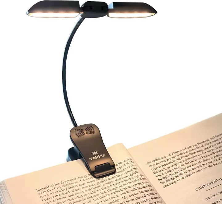 Vekkia 14-LED Rechargeable Clip-On Book Light for Night Reading