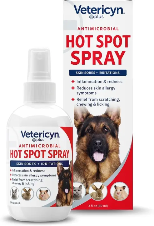 Vetericyn Plus Hot Spot Spray — 3 oz Soothing Pet Hot-Spot Treatment