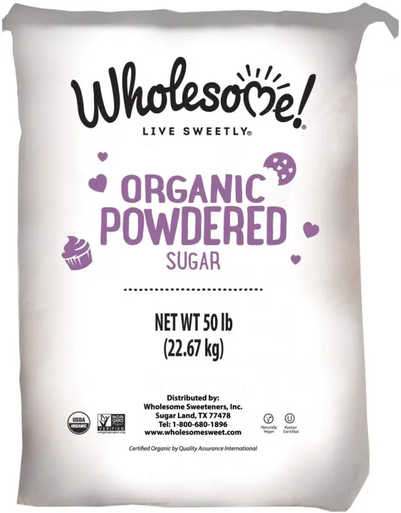 Wholesome Organic Powdered Confectioners Sugar — 50 lb Bag