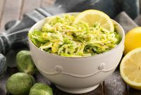 Brussels Sprouts Slaw with Lemon Vinaigrette