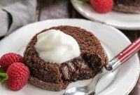Molten Kahlua Lava Cakes, Boozy Whipped Cream