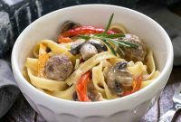 Creamy Sausage Fettuccine