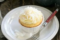 Velvet Coconut Cupcakes with Tangy Cream Cheese
