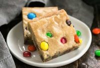 Colorful Candy Blondie Bars