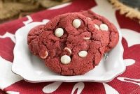 Decadent Red Velvet White Chocolate Chip Cookies