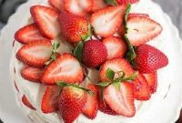Strawberry Meringue Cloud Cake