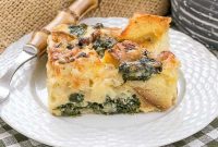 Cheesy Gruyere Spinach Strata
