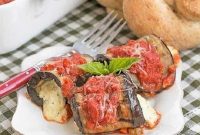 Creamy Ricotta and Mozzarella Stuffed Eggplant Rolls