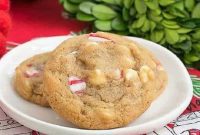 Sparkling White Chocolate Candy Cane Cookies