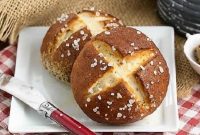 Soft and Chewy Homemade Pretzel Buns