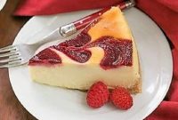 Ruby Raspberry White Chocolate Swirl Cheesecake