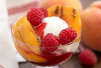 Golden Grilled Peach Melba