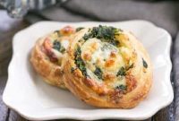 Golden Feta and Spinach Swirls
