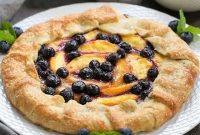 Sun-Kissed Peach and Blueberry Pastry