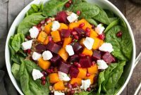 Warm Roasted Autumn Vegetable Salad with Maple Vinaigrette