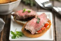 Savory Beef Crostini with Tangy Blue Cheese