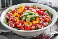 Refreshing Gazpacho Spinach Salad