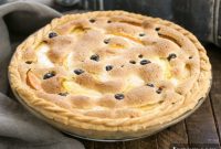 Velvet Blueberry Peach Custard Pie