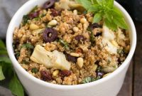 Vibrant Mediterranean Quinoa Salad with Olives Basil Sun Dried Tomatoes