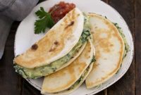 Spinach Dip Stuffed Quesadillas
