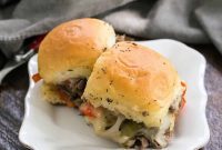 Stacked Philly Steak and Cheese Sliders