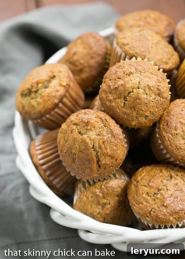 Buttermilk Bran Muffins in a white ceramic basket.