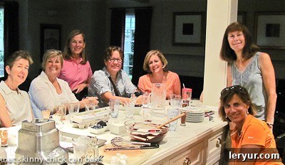Julia Child's Legendary French Chocolate Mousse 9 Mousse Testers in my kitchen, a group of friends enjoying dessert.