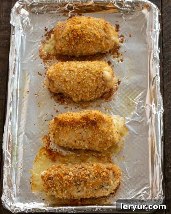 Step 7 making chicken cordon bleu.