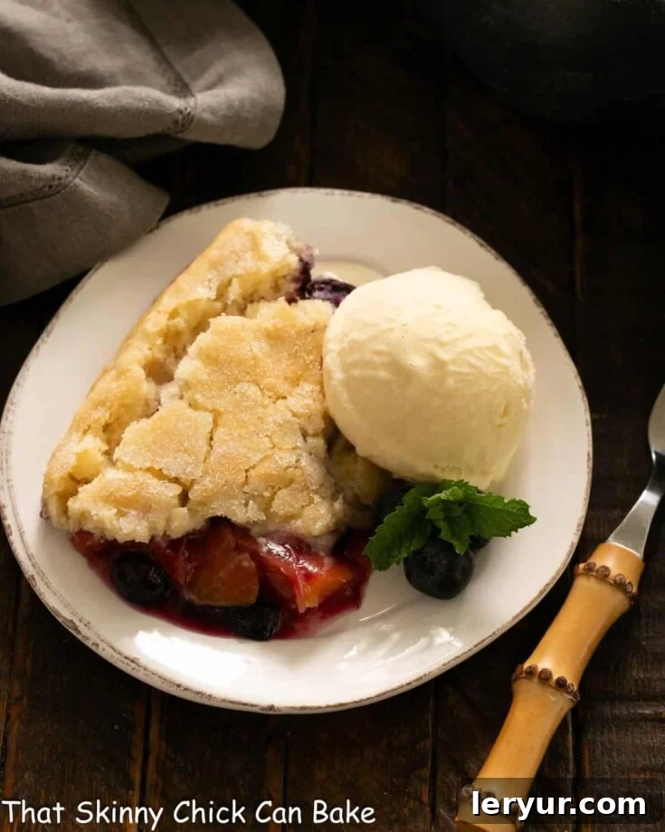 Peach Blueberry Cobbler