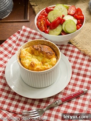 Golden Muenster Soufflés 4 Muenster Cheese Soufflé with Salad