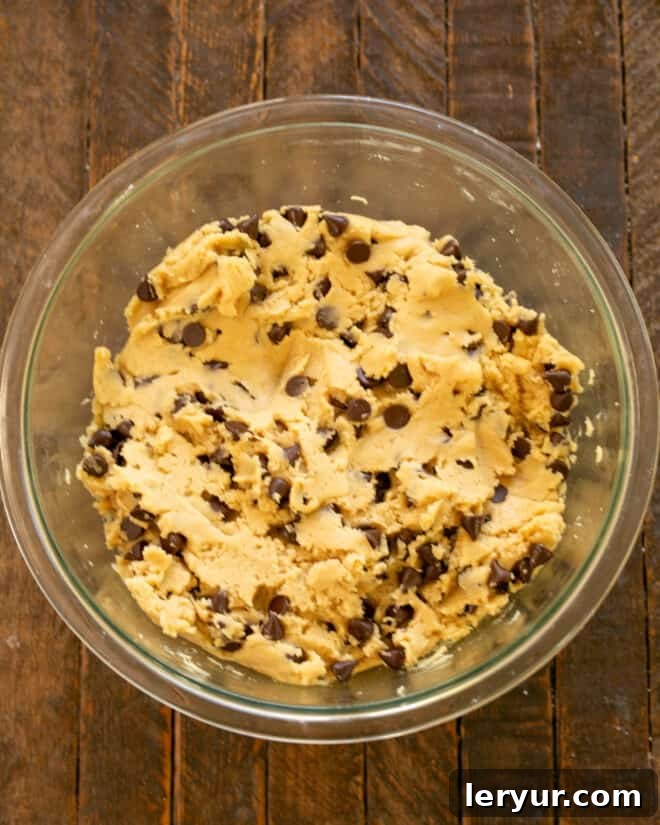 Decadent Caramel Chocolate Chip Bars 8 Chocolate chips added to dough.
