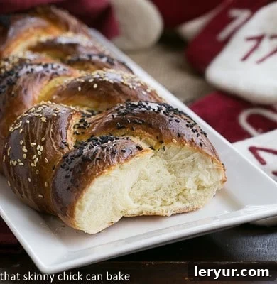 Inside view of Perfect Braided Challah from Baking with Julia.