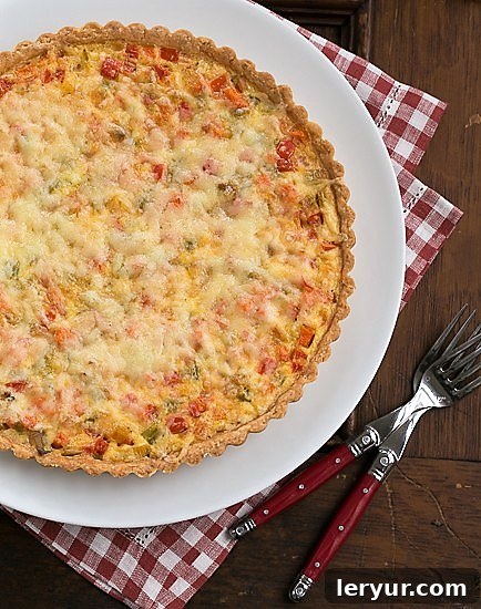 Overhead view of Quiche Maraichere