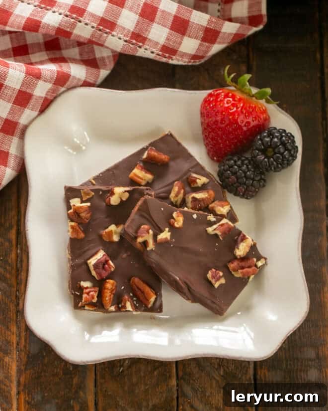 Step 6: Cool the matzo toffee completely and break into bite-sized pieces for serving.