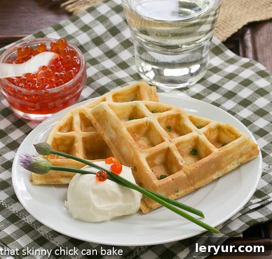 Smoked Salmon Waffles, a savory and elegant dish for brunch or appetizers.
