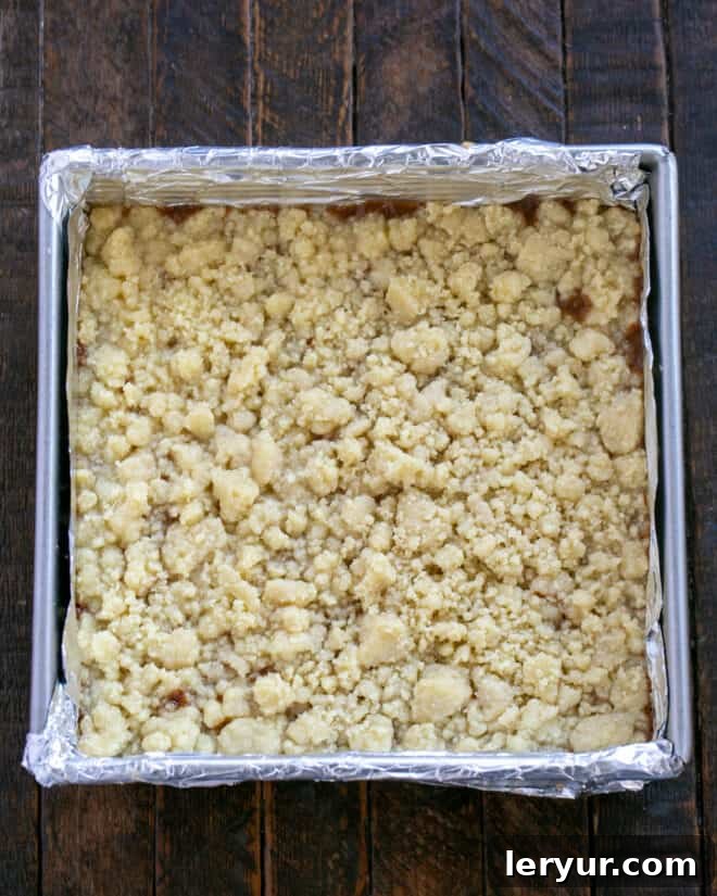 Golden Caramel Squares 11 Finished caramel butter bars, baked, cooled, and sliced, ready for enjoyment.
