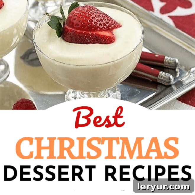Festive Dessert Delights 12 A second collage featuring two more delightful Christmas desserts: a slice of chocolate mousse tart and a pile of ginger snaps. The text box overlay reads 'Best Christmas Desserts'.