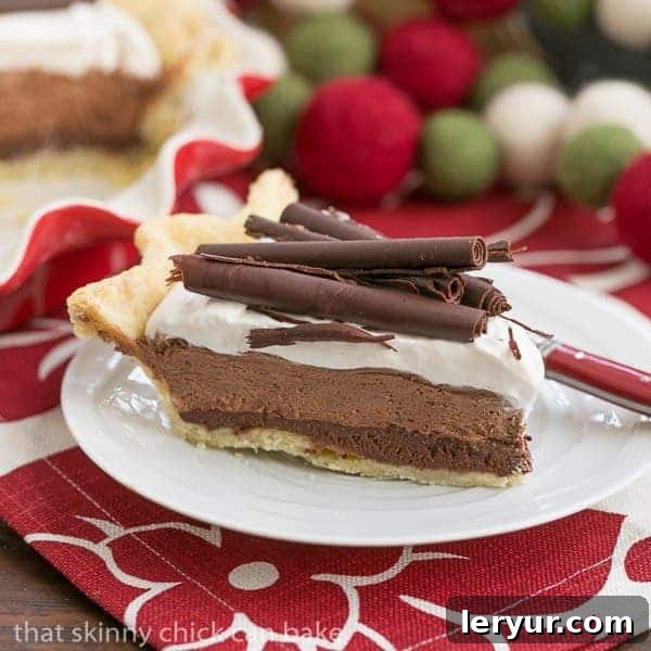 Black Bottom Chocolate Mousse Pie | #SafeNog