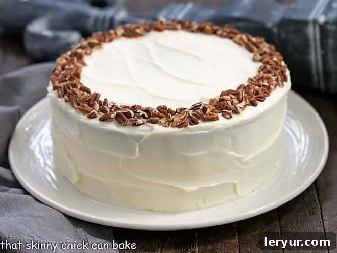 Cheesecake filled carrot cake, combining two favorite desserts into one amazing creation.
