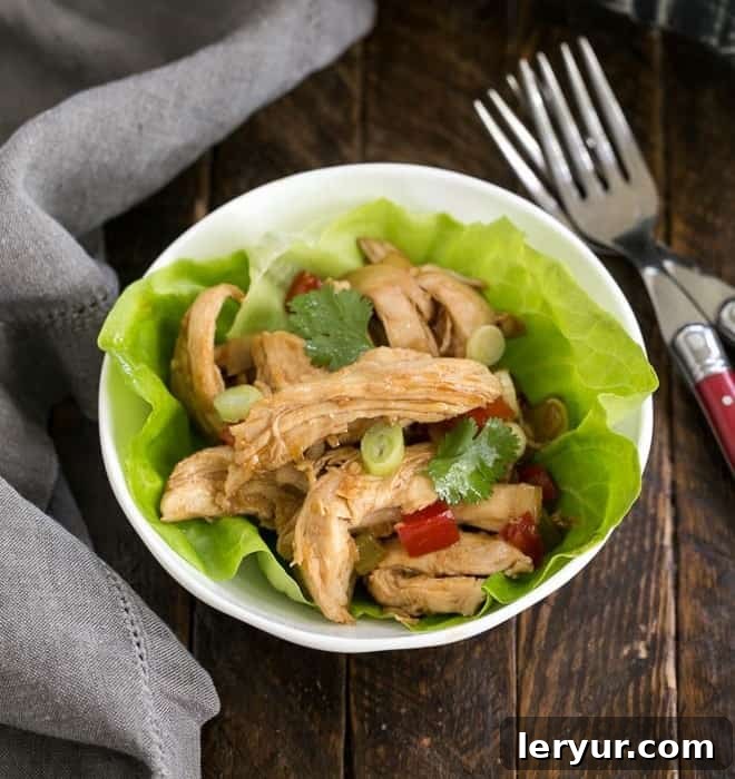 Shredded Chicken Lettuce Wraps Recipe