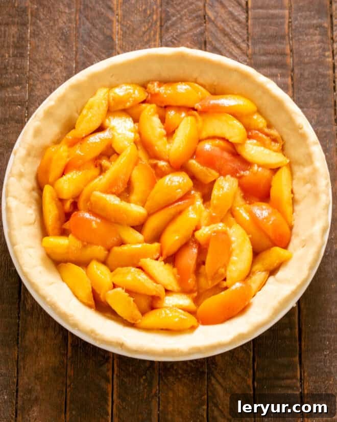 Sweet Summer Peach Lattice Pie 4 Lattice Topped Peach Pie Step 2.