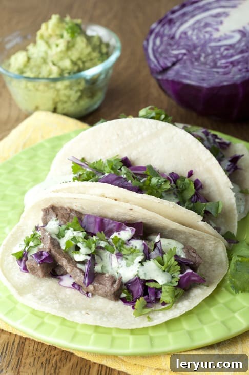 Santa Monica Street Tacos made with flank steak for a tasty twist on classic beef tacos.
