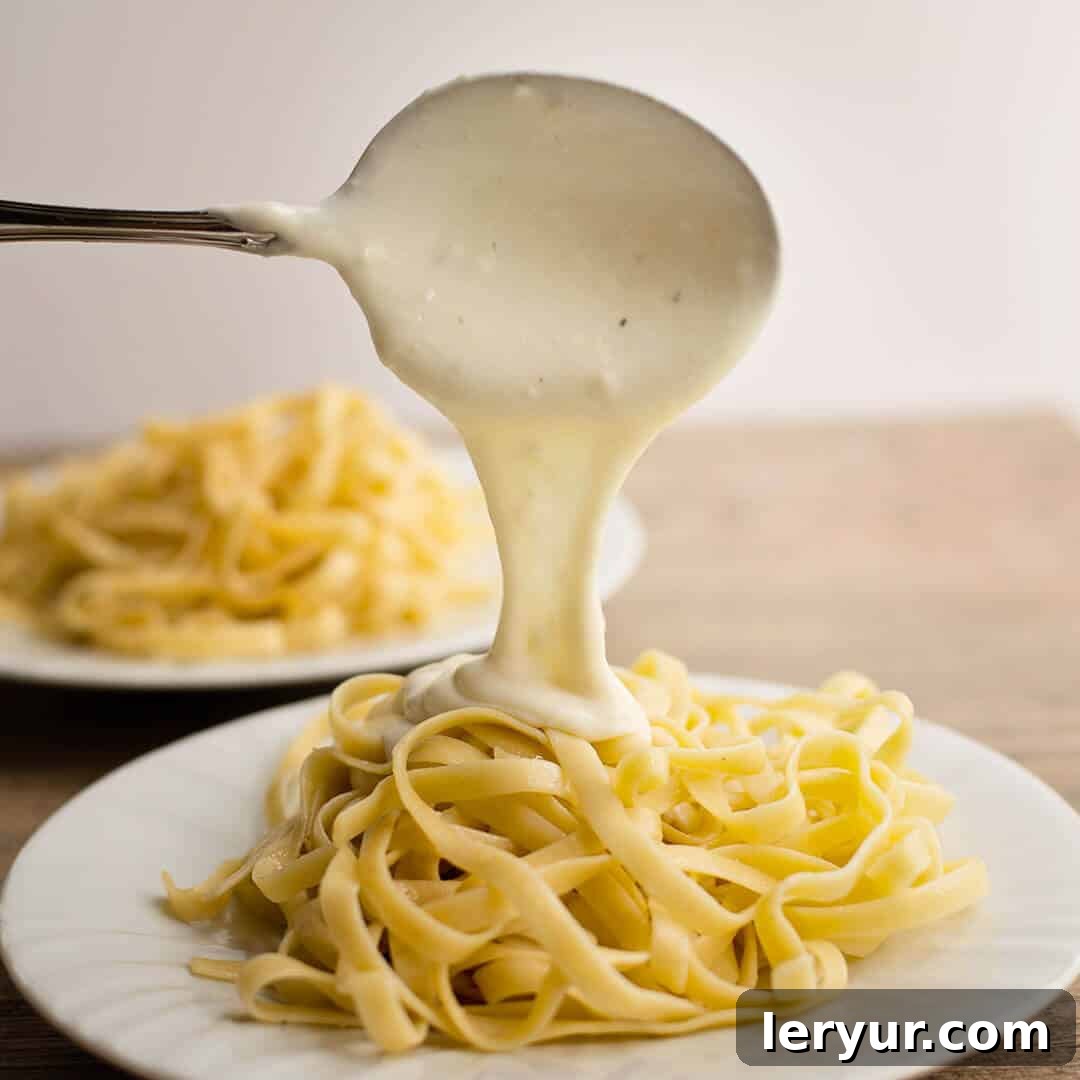Easy, rich, and delicious Alfredo Sauce made from scratch.