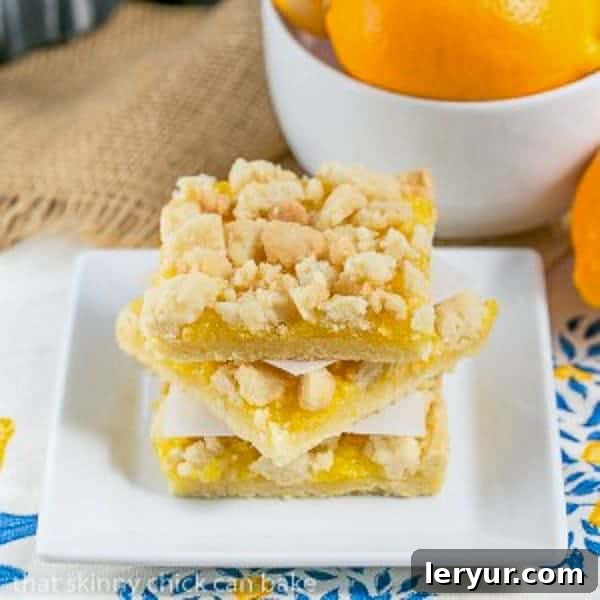 Meyer Lemon Streusel Bars - A scrumptious lemon bar with a sugar cookie crumble topping