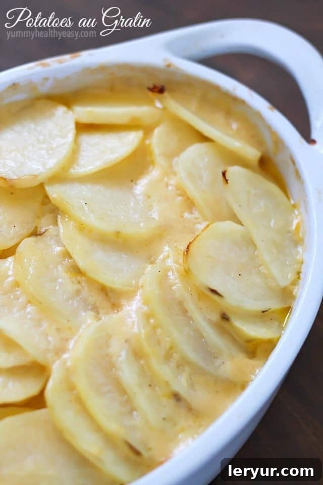 Easy Homemade Cheesy Potatoes Au Gratin