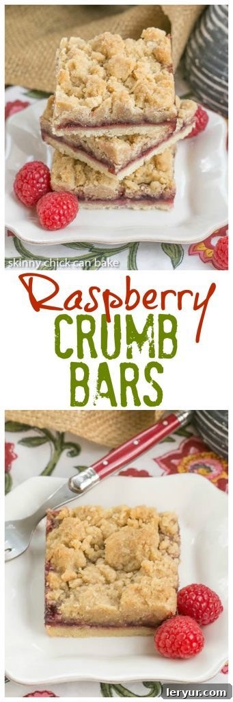 Raspberry Crumb Bars, showcasing the beautiful golden streusel topping and vibrant jam layer