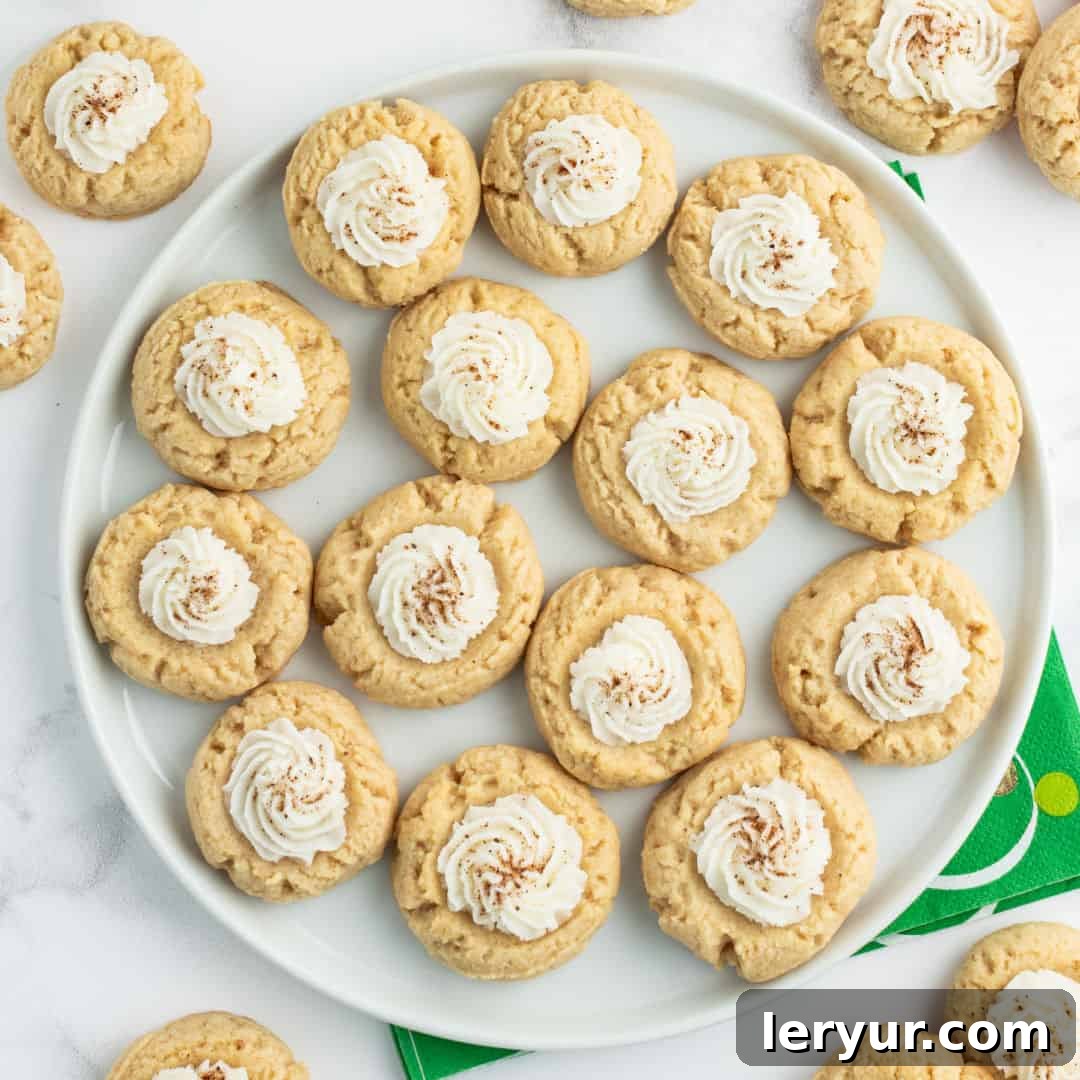Eggnog Thumbprint Cookies