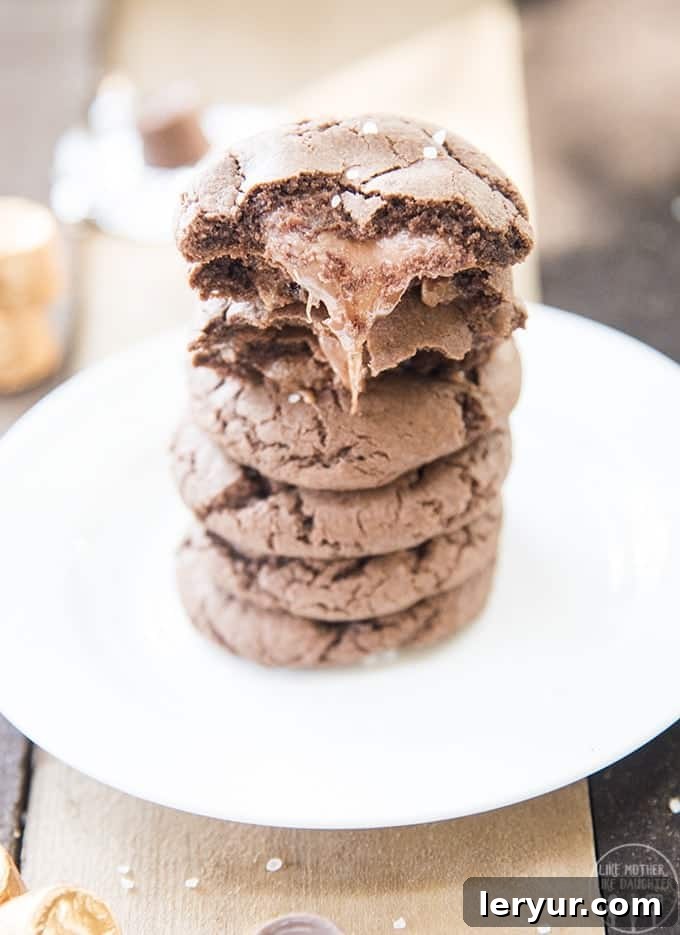 Rolo Cookies with sea salt- Like Mother Like Daughter