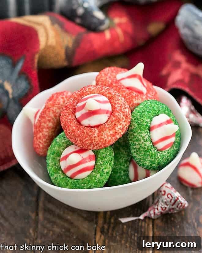 Candy Cane Blossoms Cookies