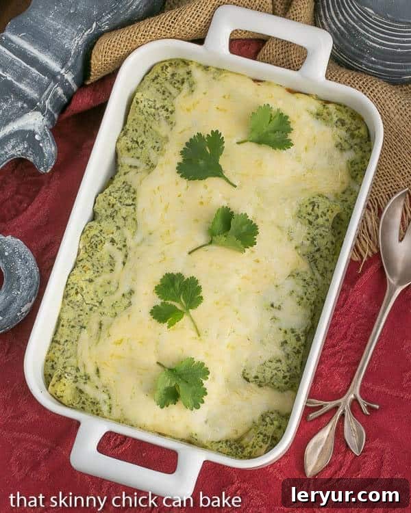 Enchiladas Suiza | Authentic Mexican Chicken Enchiladas with a creamy green sauce